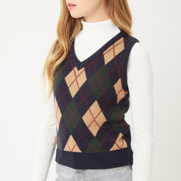 Argyle Pattern Sweater Vest - Picture 12 of 16